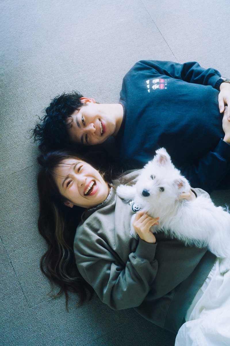 A couple at home in Japan
