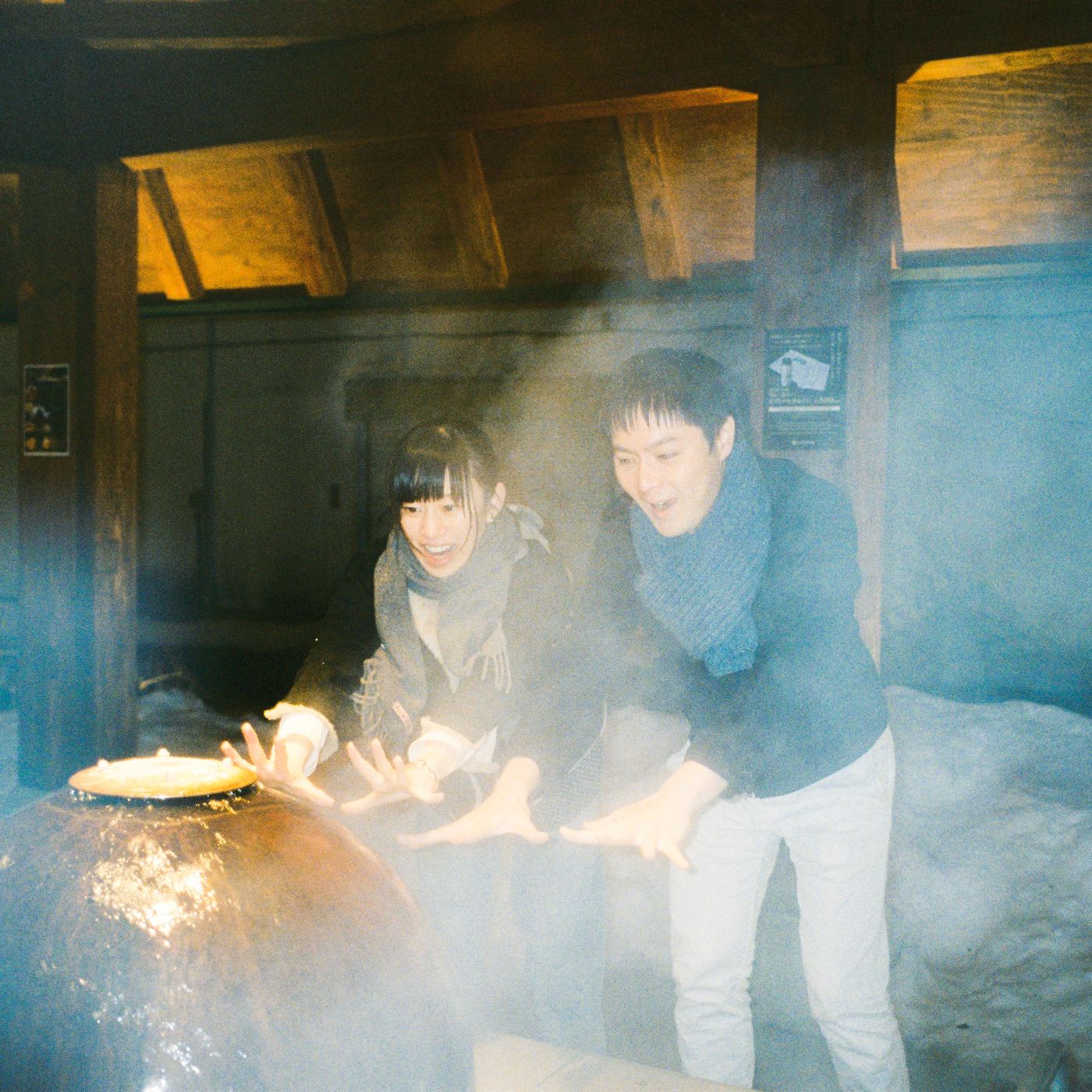 At night in the onsen town