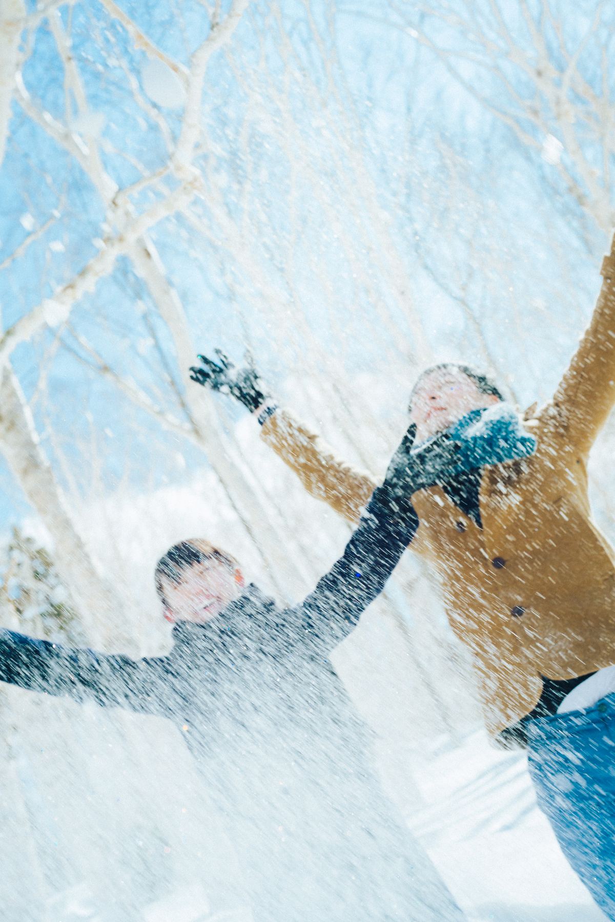 Playing in the snow
